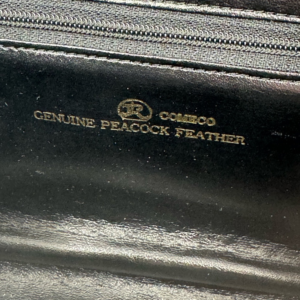 Chic Black And Brown Feather Pattern Shoulder Bag - image 5